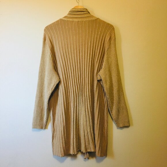 NWT Sparkly Ribbed Rayon Art Deco Cozily Decadent Open Cardigan - Picture 14 of 16